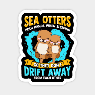Sea Otters Hold Hands When Sleeping Cute Otter Magnet