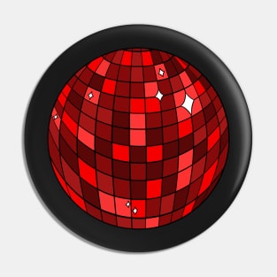 Red Disco Ball Pin