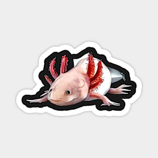 A sweet realistic axolotl motif Magnet