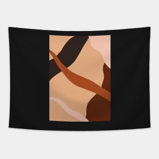 Abstract Earth Tones Tapestry