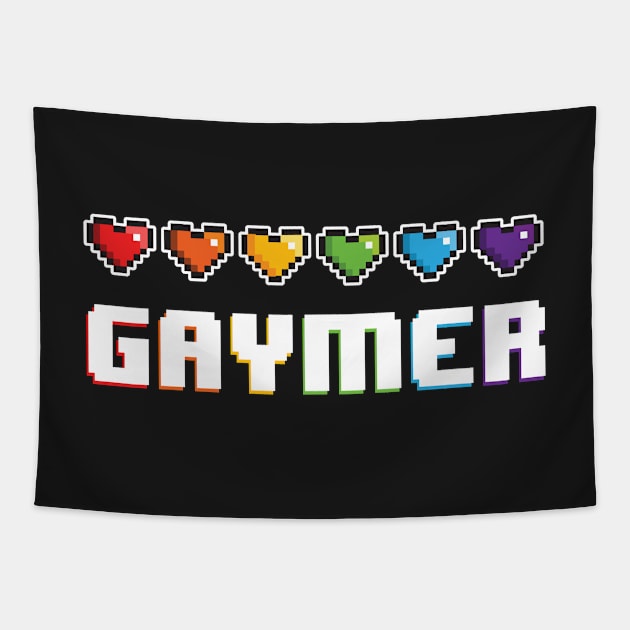 Gaymer the Gay Retro Games T-shirt Tapestry by SusanaDesigns