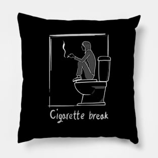 Cigarette break (white version) Pillow