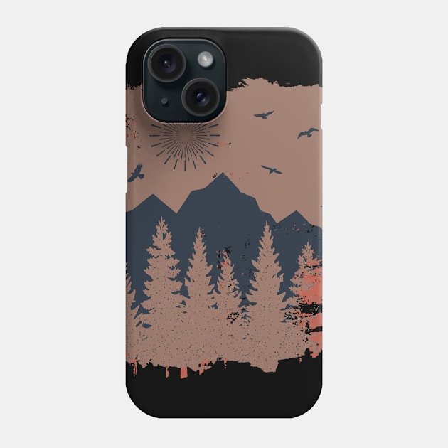 Secret vintage mountains Phone Case by PallKris