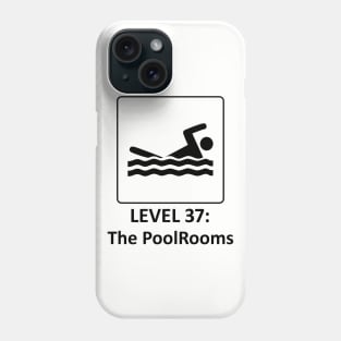 The Backrooms - The Poolrooms - Level 37 - Black Outlined Version Phone Case