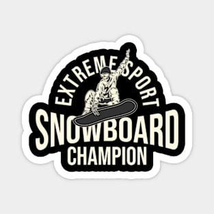 Snowboard Extreme Sport Champion Magnet