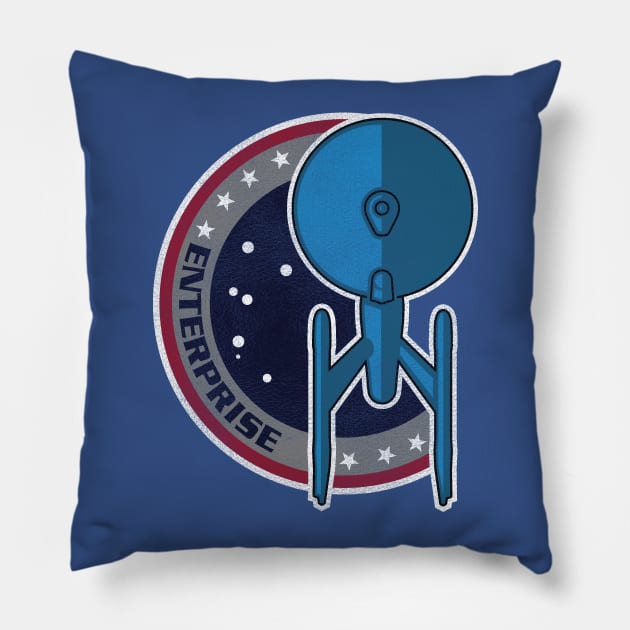 VINTAGE ENTERPRISE PATCH V3 Pillow by JWDesigns