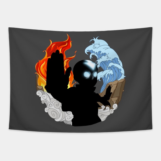 Elements airbender Tapestry by Lissacorinne