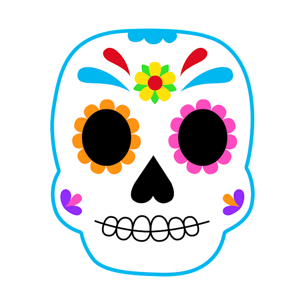 Rainbow Sugar Skull by emilypink100