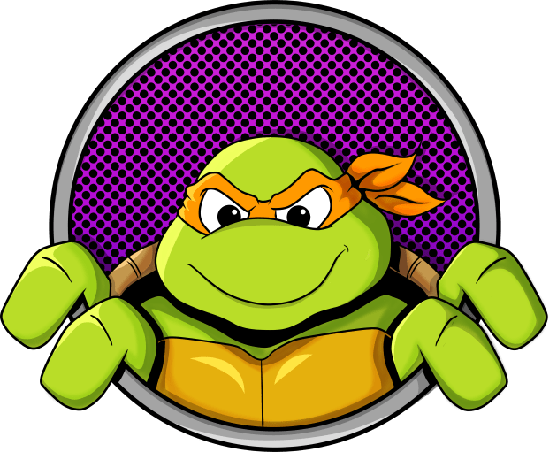 Turtle power Mikey Kids T-Shirt by nicitadesigns