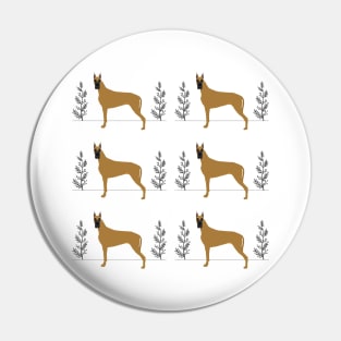 Great Dane dog - brown - pattern Pin