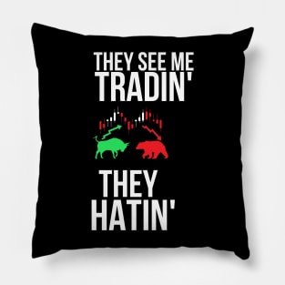 trading trader Pillow