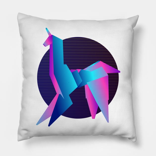 Unicorn / Blade Runner Pillow by kyousaurus