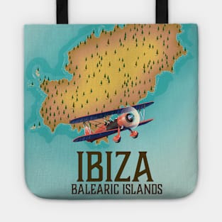 Ibiza Balearic Island travel poster. Tote