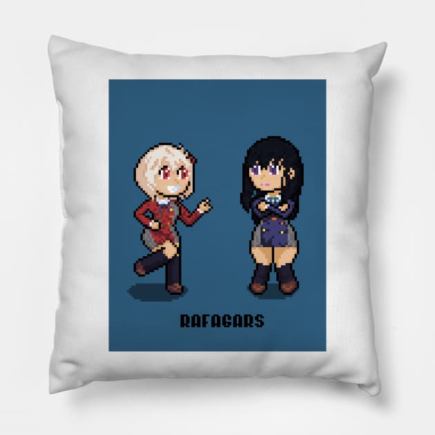 Chisato & Takina - Lycoris Recoil Pillow by rafagars