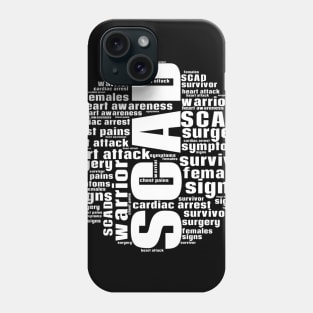 SCAD Heart Attack Words Phone Case