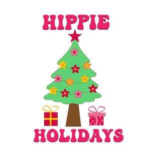 Groovy Hippie Holiday Christmas Tree T-Shirt