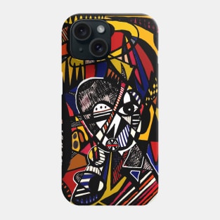 "Thinking the Impossible in an Improbable State" - Abstract Expressionist Avatar Phone Case