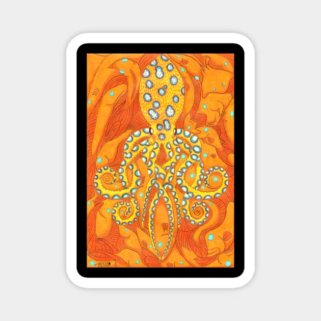 Blue-ringed Octopus Magnet by NocturnalSea