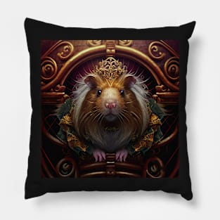 Dark Fantasy Guinea Pig Emperor Emblem Pillow