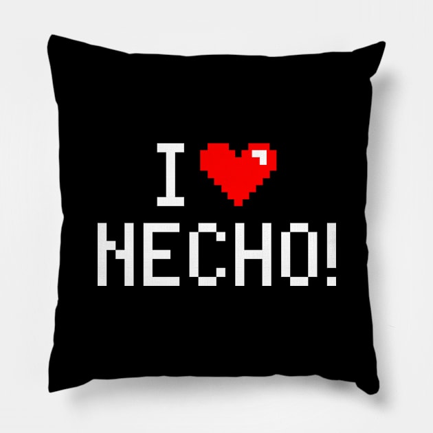 I Love Necho Pillow by flataffex