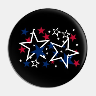 Red White and Blue USA Patriotic Star Design Pin