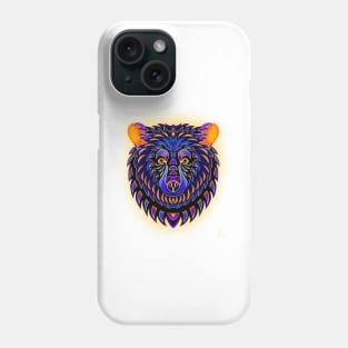 Neon Black Bear Phone Case