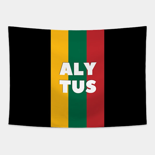 Alytus City in Lithuanian Flag Vertical Tapestry by aybe7elf