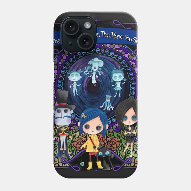 Cora ghost line Phone Case by WalkingMombieDesign