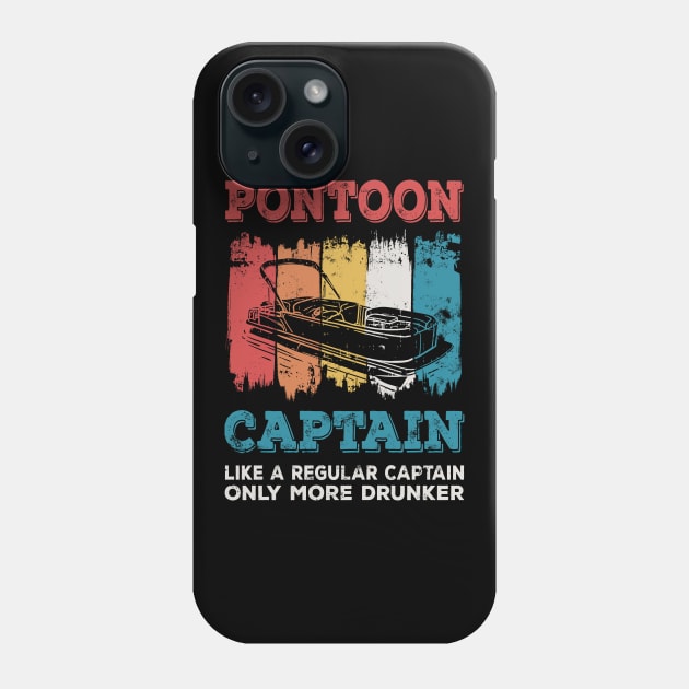 Pontoon Captain vintage style gift Phone Case by Lomitasu