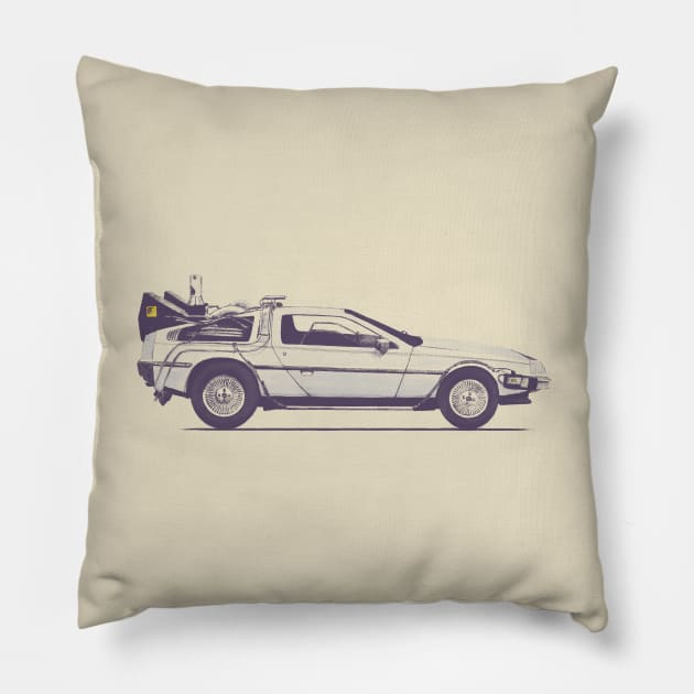 Delorean Pillow by speakerine