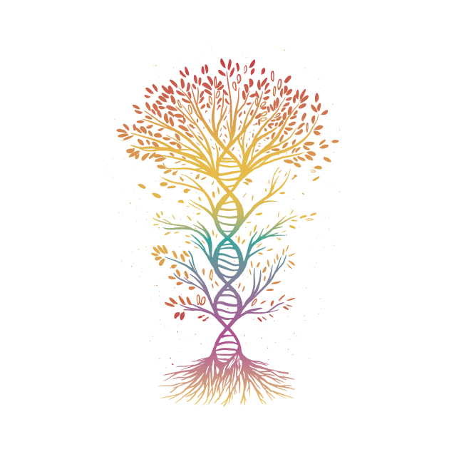 DNA Tee Tree of Life Genetics Biology Teacher Science by Popculture Tee Collection