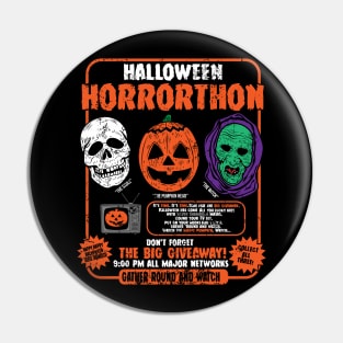 Halloween Horrorthon Vintage Pin