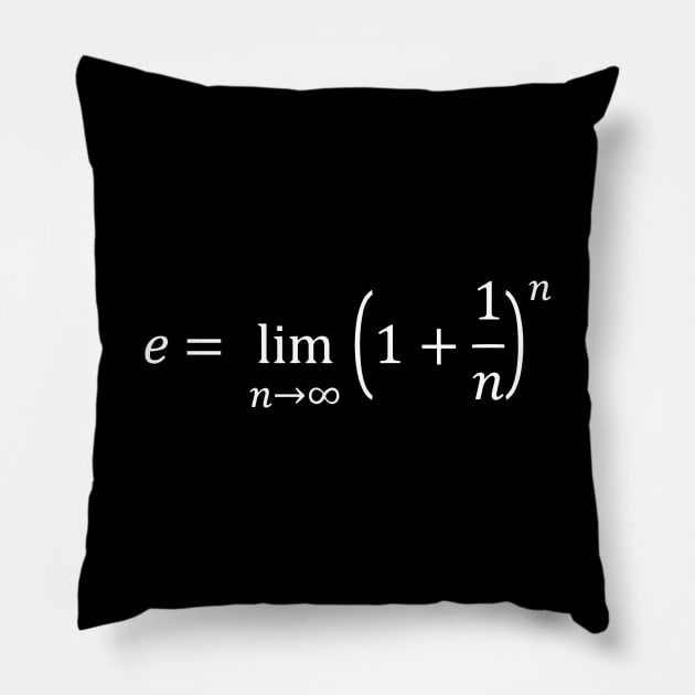 The Constant Number e (White) Pillow by inotyler