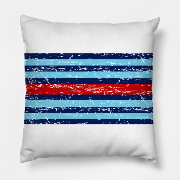 Iconic and coolest racing stripes Pillow by jaagdesign