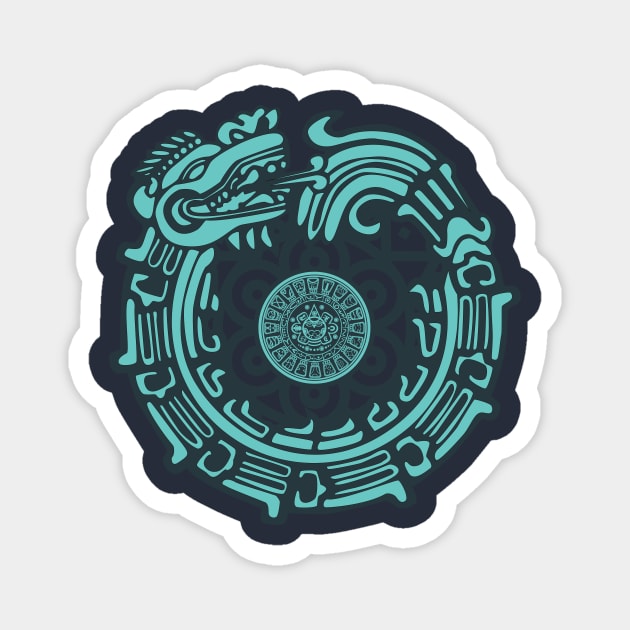 Quetzalcoatl Aztec Maya Dragon Magnet by soulfulprintss8