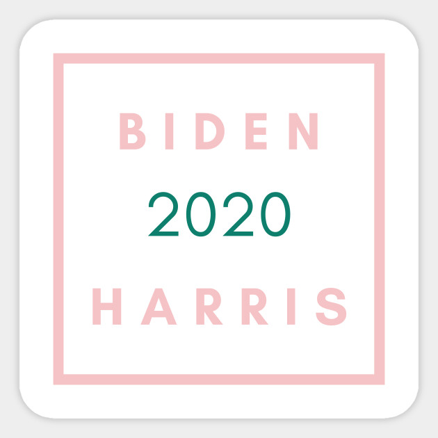 Biden Harris 2020 Aka Bh2020 Pink Green T Shirt Biden Harris 2020 Sticker Teepublic