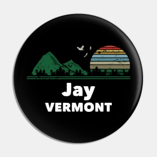 Mountain Sunset Flying Birds Outdoor Jay Vermont Pin