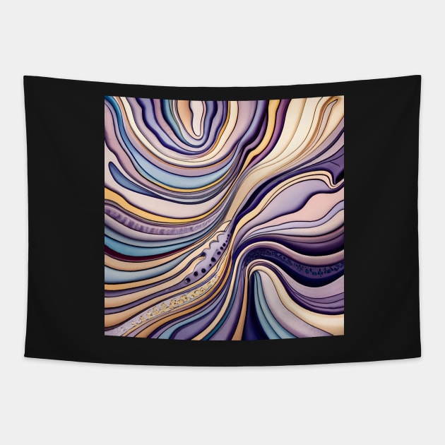 Abstract fluid art Tapestry by IOANNISSKEVAS