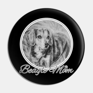 Beagle Mom Art Pin