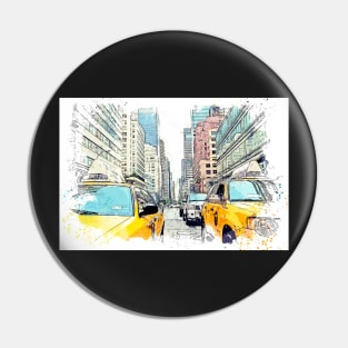 Yellow Taxi Cabs, New York Pin