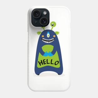 Little monster says hello Phone Case