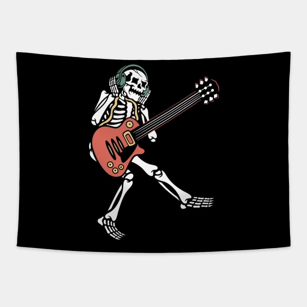 Music and skull, Musica, Music and skeleton Tapestry by gggraphicdesignnn