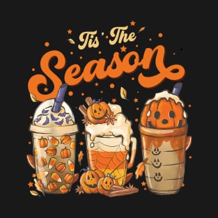 Tis The Season Pumpkin Spice Latte Halloween Fall Coffee T-Shirt