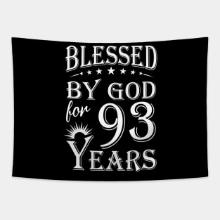 Blessed By God For 93 Years Christian Tapestry