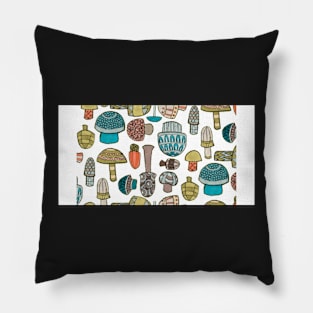 Vintage Mushrooms Pillow