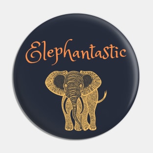 Elephantastic - orange and yellow Pin