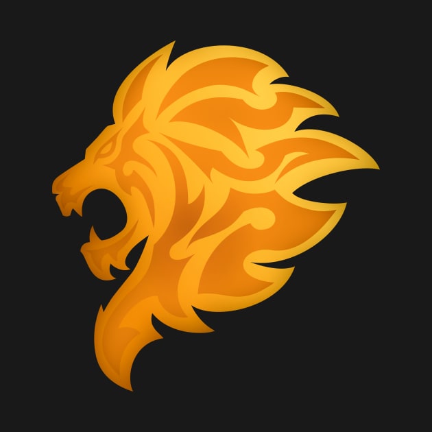 Golden Lion Head by PhotoSphere