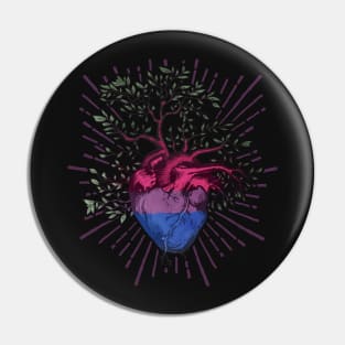 Bisexual Heart Tree of Life Pin