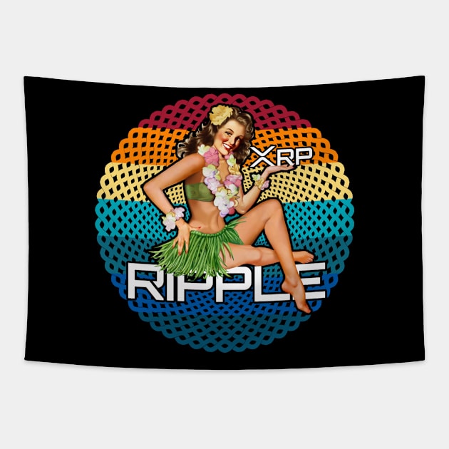 Ripple XRP Hodl Bitcoin Altcoin Crypto Currency Cryptocurrency Tapestry by CharJens