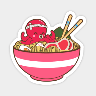 Kawaii Japanese Anime Ramen Soup Bowl Otaku Cute Octopus Magnet